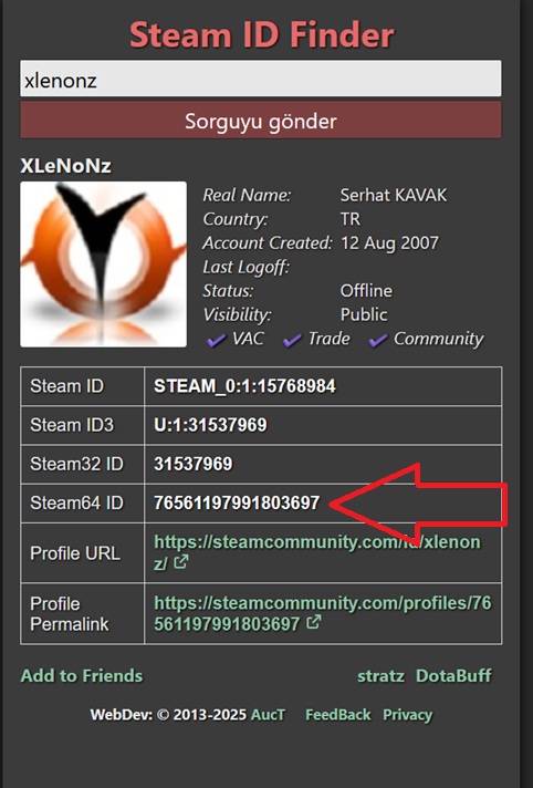 Cs2 steamid admin